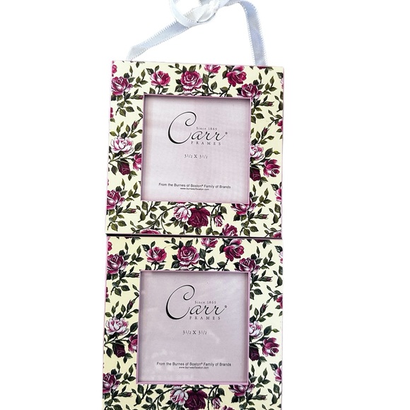 Carr Frames Since 1869 2 Pcs Floral Picture Frames And Metal Easel Gift Set NWT - Picture 2 of 7